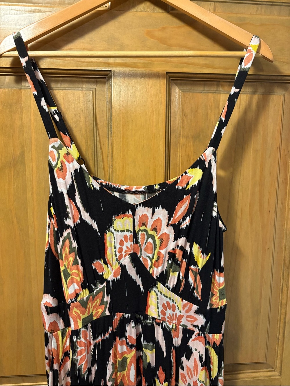 Torrid Floral A-Line Maxi Dress W/ Pockets in Bella Jaco Deep Black Size 1 - Picture 4 of 11